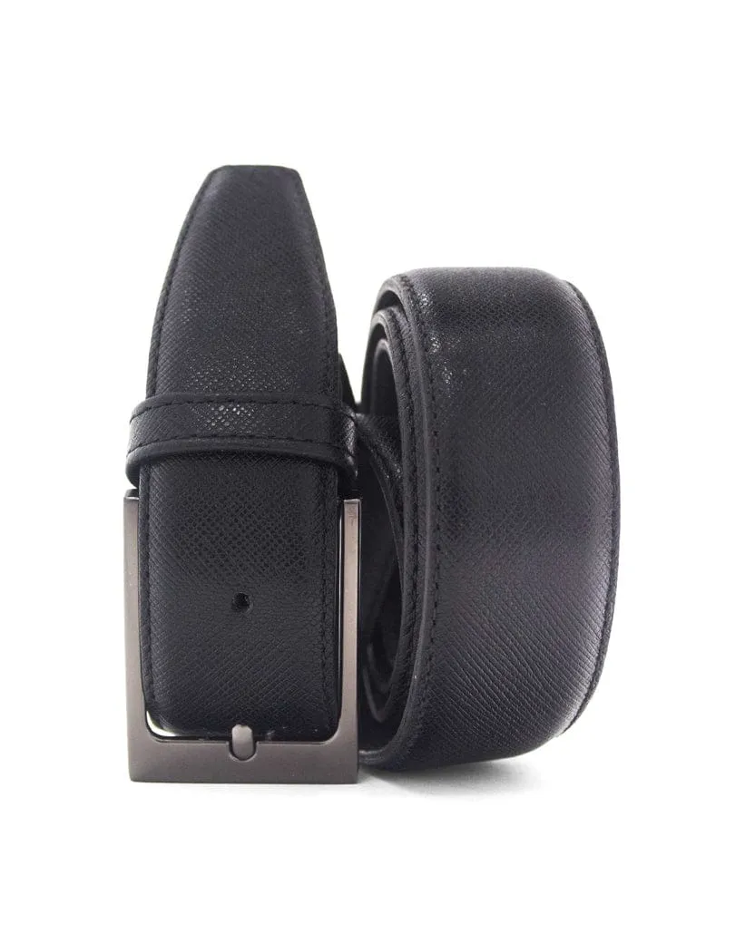 black leather belt